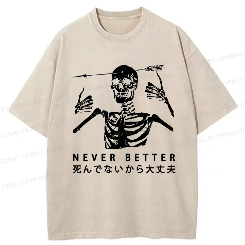 Tokyo-Tiger It's Okay Because I'm Not Dead Washed T-Shirt