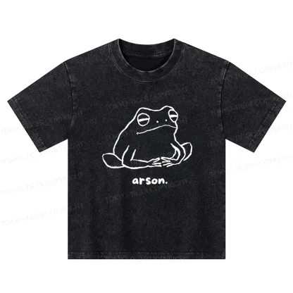 Tokyo-Tiger Japan Arsonist Frog Kids Washed T-Shirt