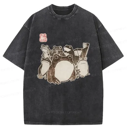 Tokyo-Tiger Japanese Frog Team Washed T-Shirt