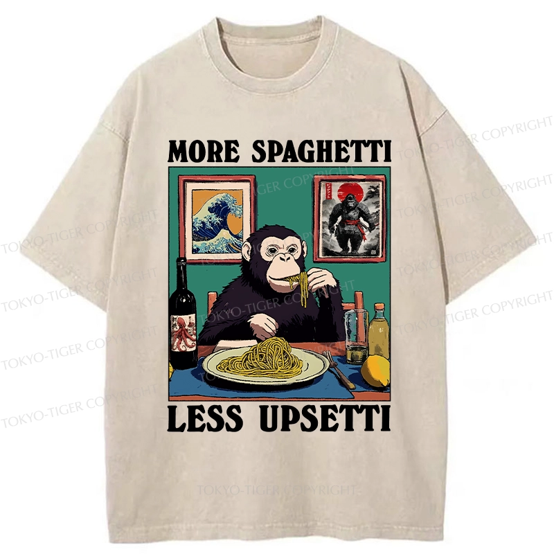 Tokyo-Tiger More Spaghetti Less Upset Bigfoot Washed T-Shirt