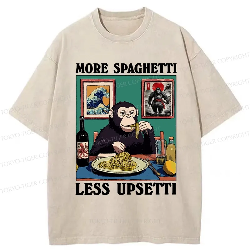 Tokyo-Tiger More Spaghetti Less Upset Bigfoot Washed T-Shirt