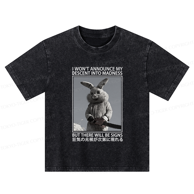 Tokyo-Tiger Rabbit Goes Into Madness Kids Washed T-Shirt