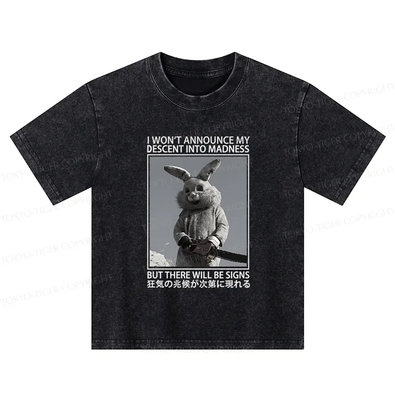 Tokyo-Tiger Rabbit Goes Into Madness Kids Washed T-Shirt