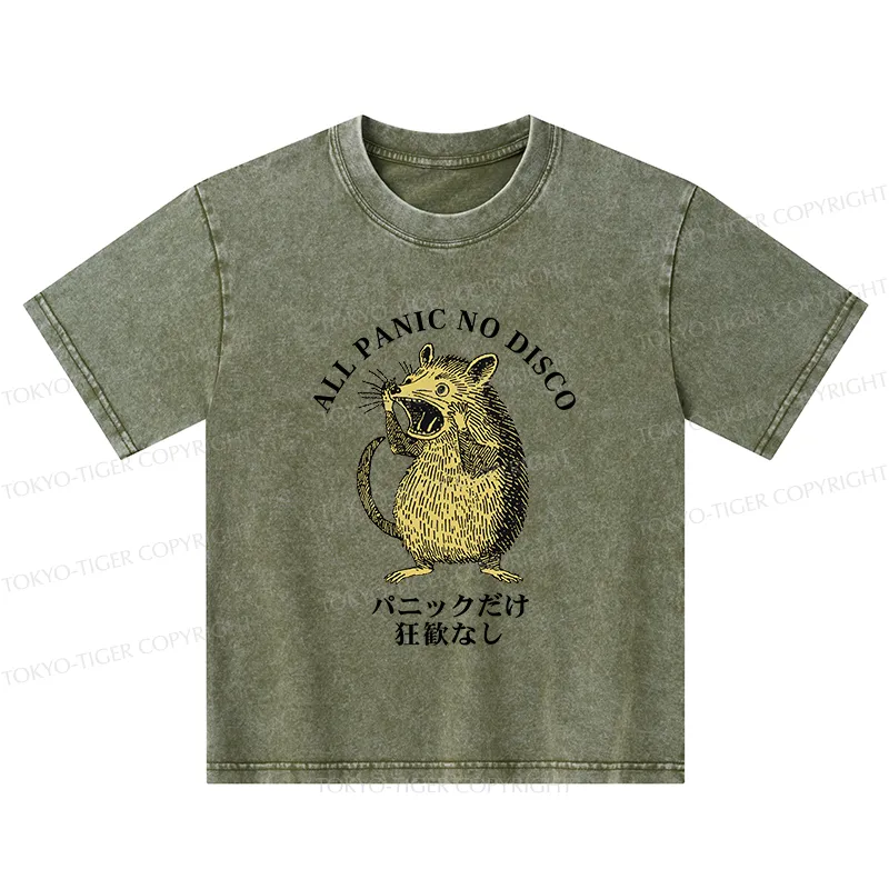 Tokyo-Tiger All Panic No Disco Kids Washed T-Shirt