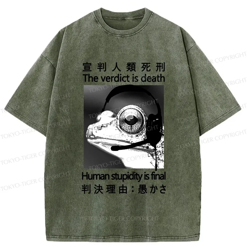 Tokyo-Tiger Frog Judge Washed T-Shirt