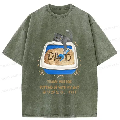 Tokyo-Tiger Thanks Father Washed T-Shirt