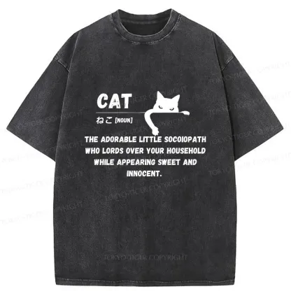 Tokyo-Tiger Definition Of Cat Washed T-Shirt