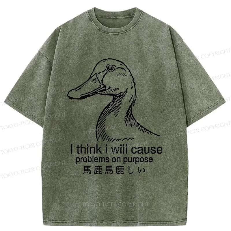 Tokyo-Tiger Silly Goose Washed T-Shirt