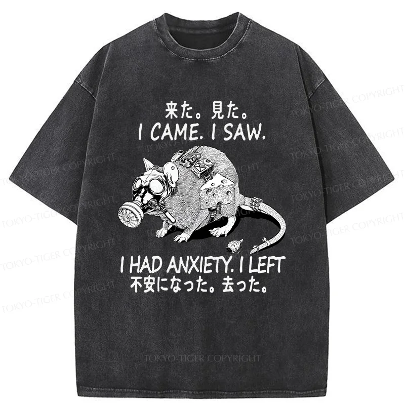 Tokyo-Tiger Anxious Mouse Washed T-Shirt