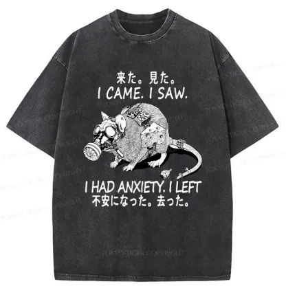 Tokyo-Tiger Anxious Mouse Washed T-Shirt