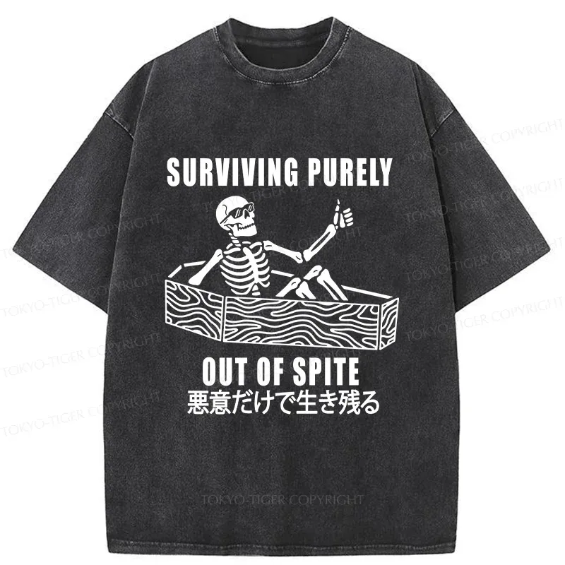 Tokyo-Tiger Survival Skeleton Washed T-Shirt