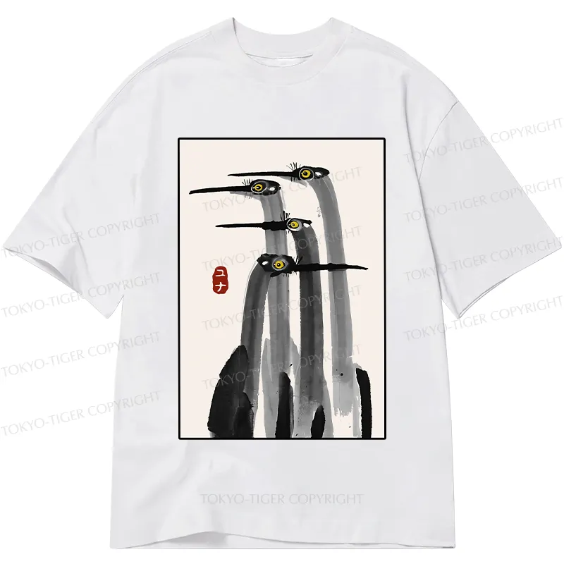Tokyo-Tiger Japanese Crane Poster Classic T-Shirt