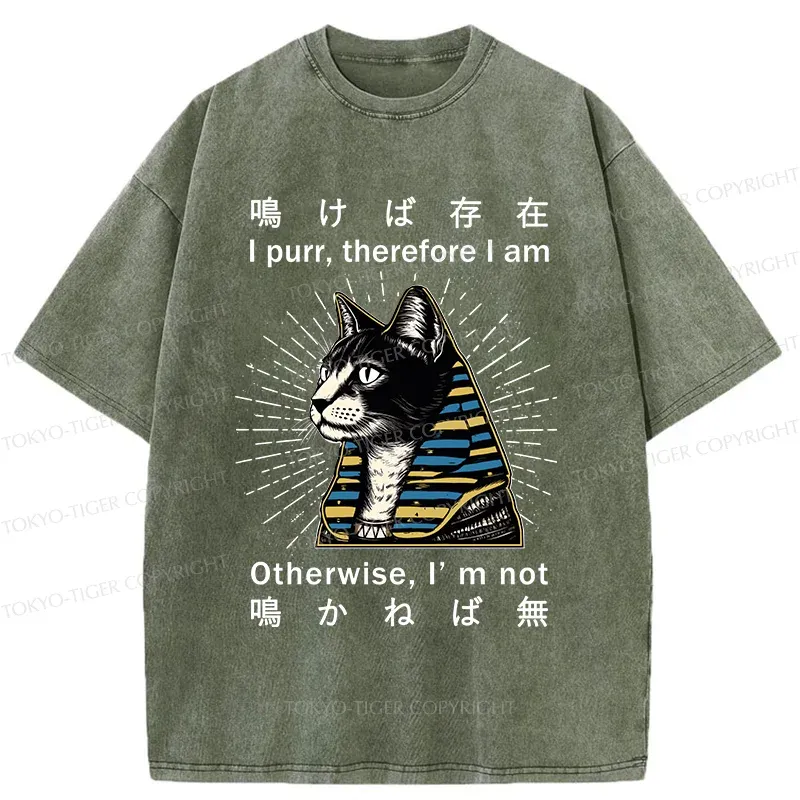 Tokyo-Tiger Cat Pharaoh Washed T-Shirt