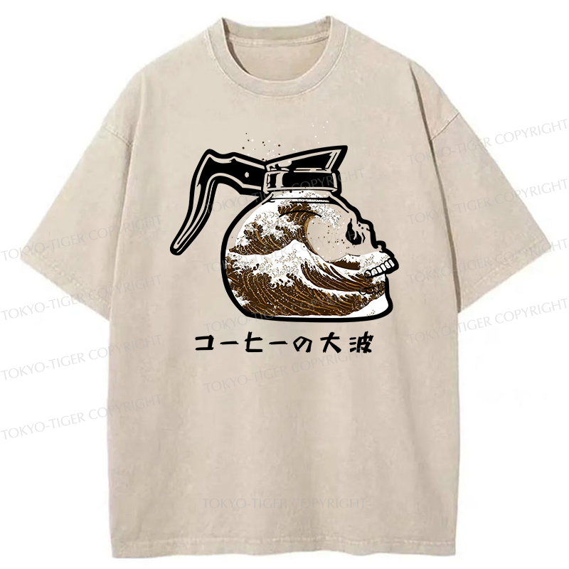 Tokyo-Tiger The Skeleton Contains Waves Washed T-Shirt