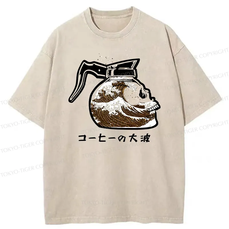 Tokyo-Tiger The Skeleton Contains Waves Washed T-Shirt Sale