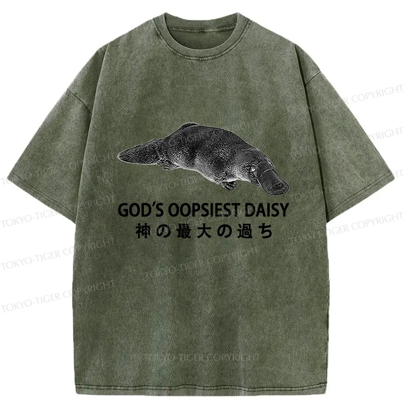 Tokyo-Tiger God's Oopsiest Daisy Washed T-Shirt