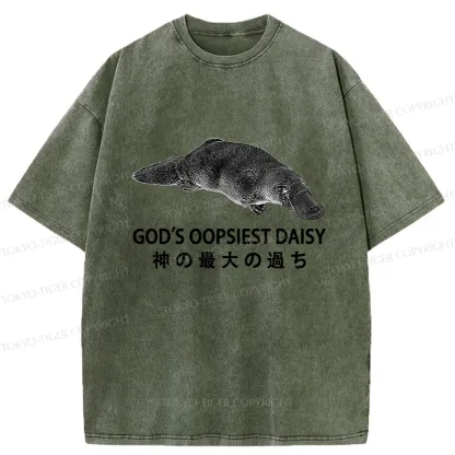 Tokyo-Tiger God's Oopsiest Daisy Washed T-Shirt