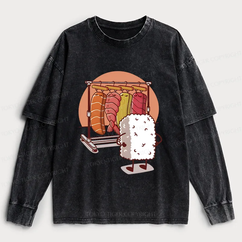 Tokyo-Tiger Which One Should I Wear Today Washed Double Layer T-Shirt