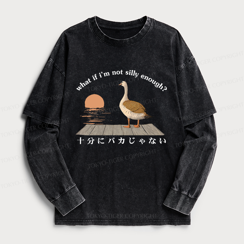 Tokyo-Tiger What If I'm Not Silly Enough Washed Double Layer T-Shirt