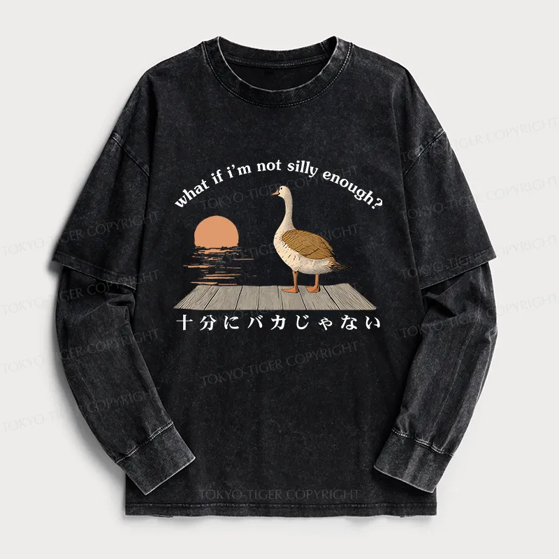 Tokyo-Tiger What If I'm Not Silly Enough Washed Double Layer T-Shirt