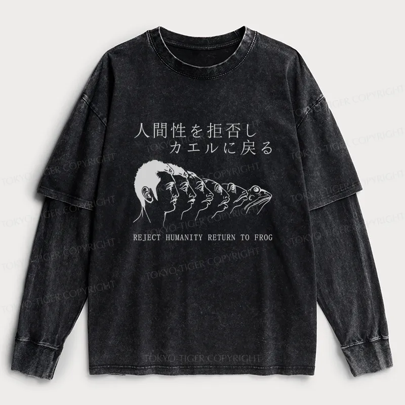 Tokyo-Tiger Return To Frog Washed Double Layer T-Shirt