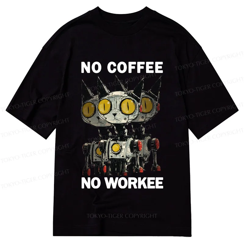 Tokyo-Tiger No Coffee No Workee Classic T-Shirt