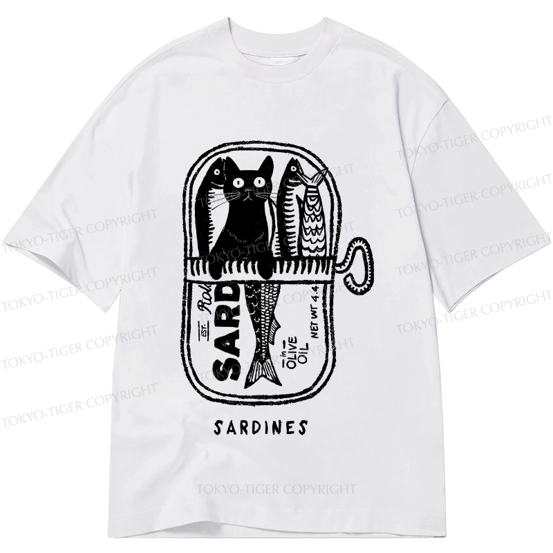 Tokyo-Tiger Cat Hiding In A Sardine Can Classic T-Shirt