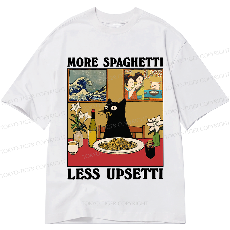 Tokyo-Tiger Cat Eating Pasta Classic T-Shirt