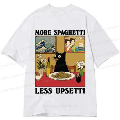 Tokyo-Tiger Cat Eating Pasta Classic T-Shirt