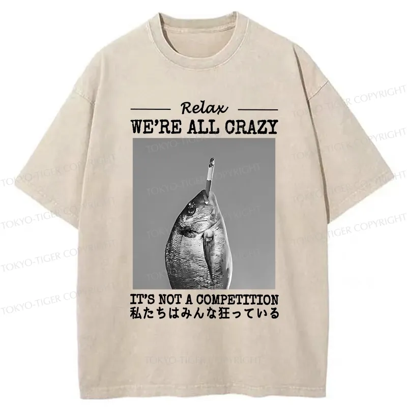 Tokyo-Tiger It's Not A Competition Washed T-Shirt