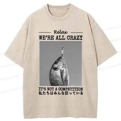 Tokyo-Tiger It's Not A Competition Washed T-Shirt