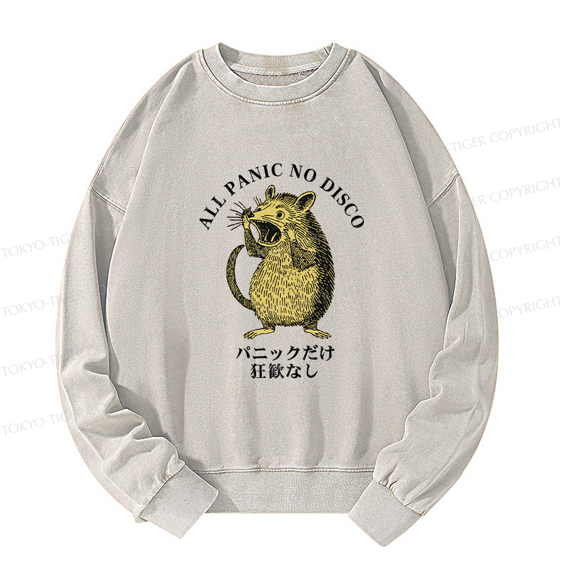 Tokyo-Tiger All Panic No Disco Washed Sweatshirt