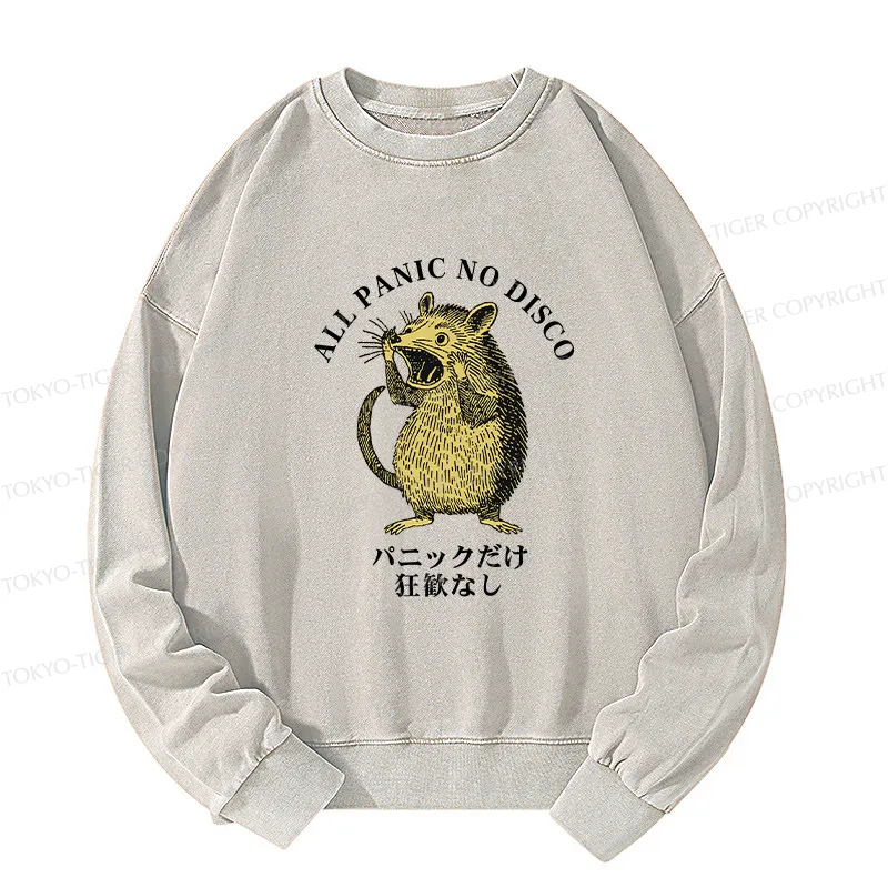 Tokyo-Tiger All Panic No Disco Washed Sweatshirt