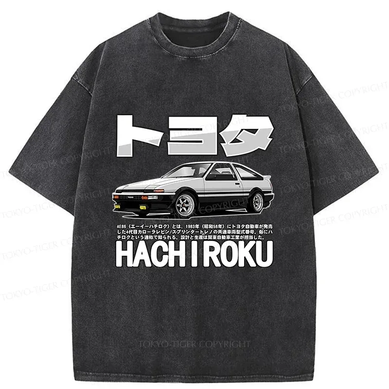 Tokyo-Tiger Japanese Classic Car Washed T-Shirt