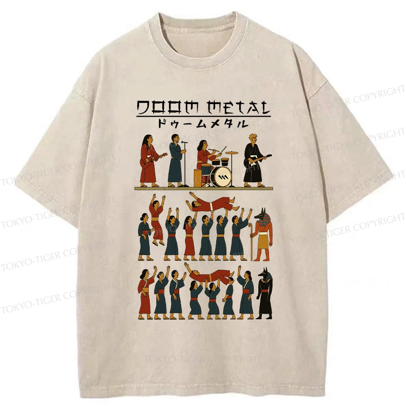 Tokyo-Tiger Doom Metal Washed T-Shirt
