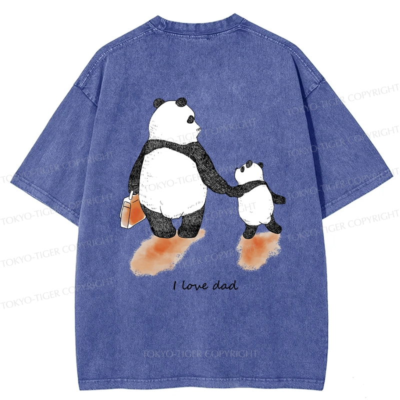 Tokyo-Tiger I Love My Father Back Washed T-Shirt