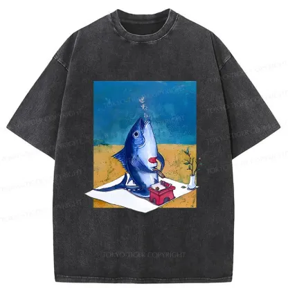 Tokyo-Tiger Tuna Filleting Washed T-Shirt