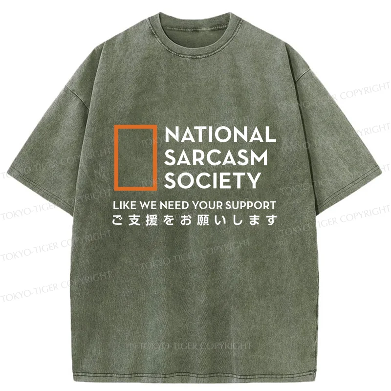 Tokyo-Tiger Funny Society Japan Washed T-Shirt