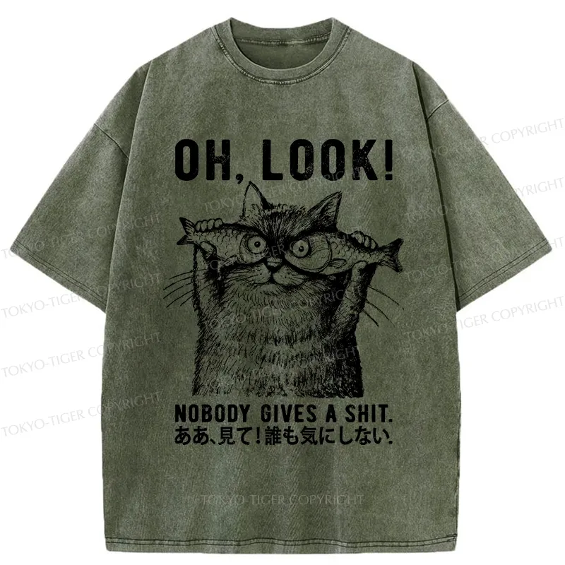 Tokyo-Tiger Oh Look No One Cares Washed T-Shirt