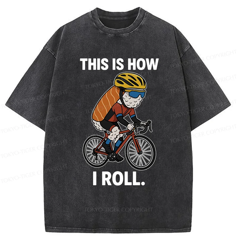 Tokyo-Tiger Rice Ball Cyclist Washed T-Shirt