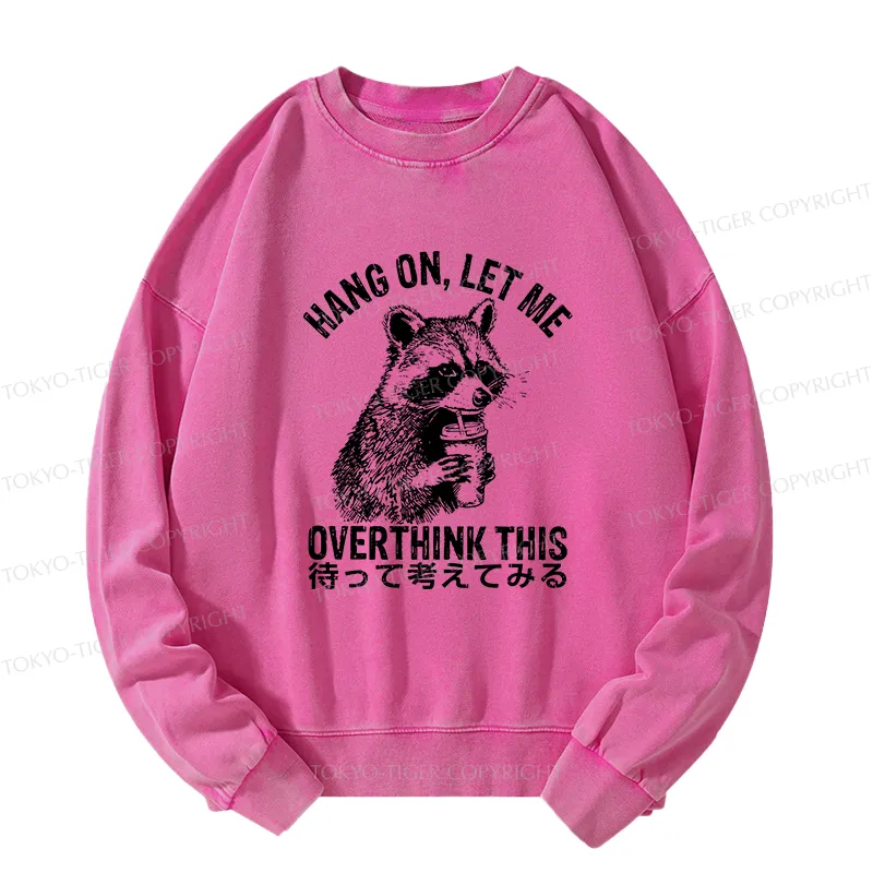 Tokyo-Tiger Overthink Raccoon Washed Sweatshirt