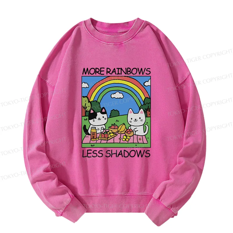 Tokyo-Tiger More Rainbows Less Shadows Washed Sweatshirt