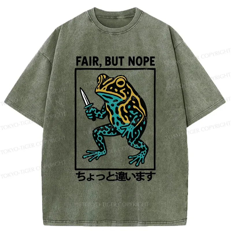 Tokyo-Tiger Rebellious Frog Washed T-Shirt