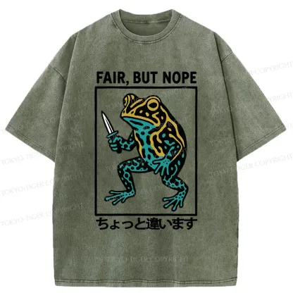 Tokyo-Tiger Rebellious Frog Washed T-Shirt