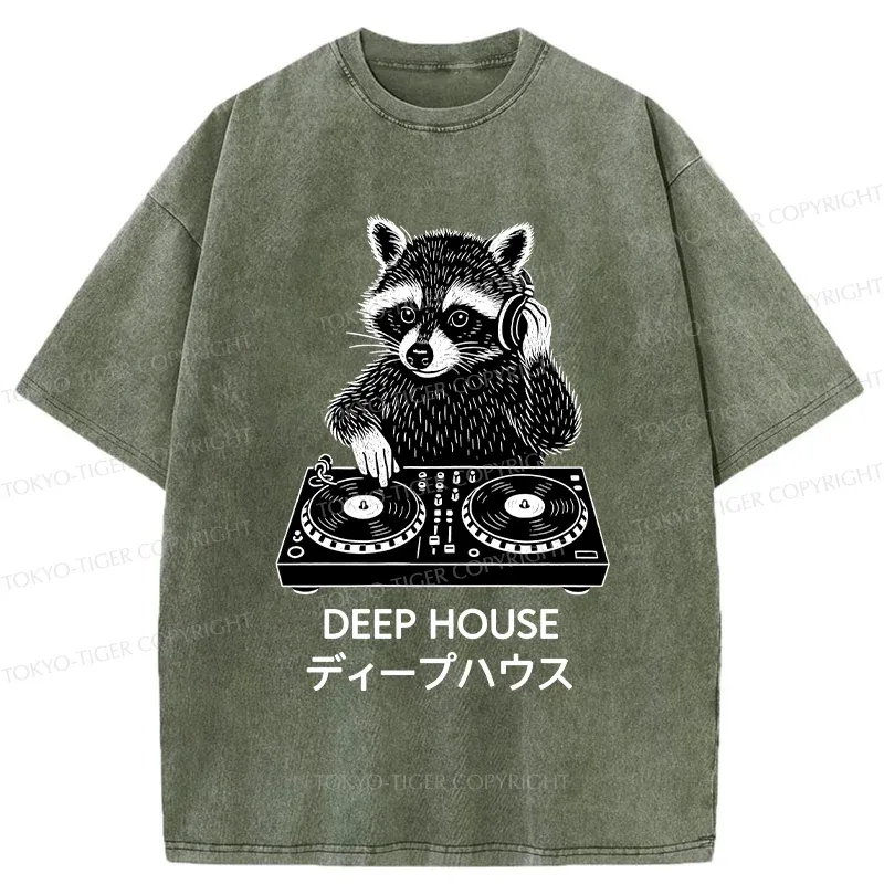 Tokyo-Tiger DJ Raccoon Washed T-Shirt