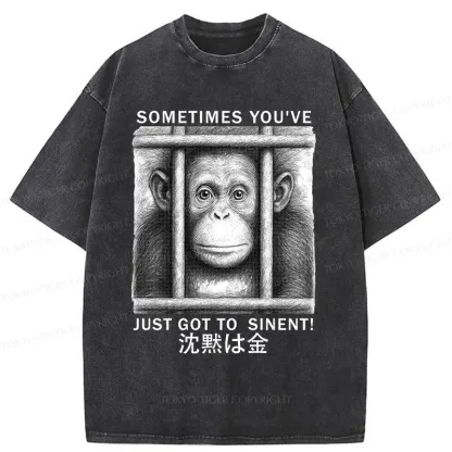 Tokyo-Tiger Silent Gorilla Washed T-Shirt