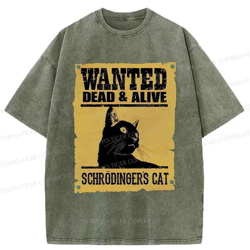 Tokyo-Tiger Wanted Cat Washed T-Shirt
