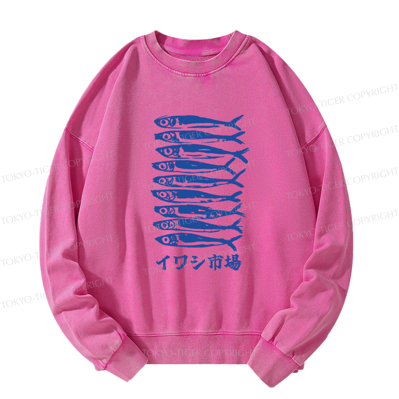 Tokyo-Tiger Sardine Market Washed Sweatshirt