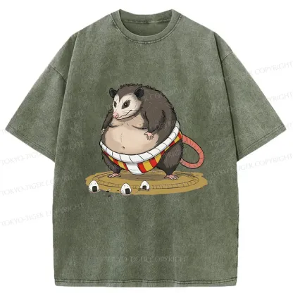 Tokyo-Tiger Opossum Sumo Washed T-Shirt