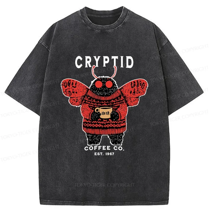 Tokyo-Tiger Mothman Coffee Washed T-Shirt